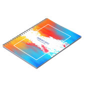 Kleurrijke moderne waterverven notitieboek (Linkerzijde)