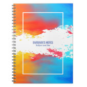 Kleurrijke moderne waterverven notitieboek (Voorkant)