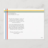 Kleurrijke Moderne Wavy Lijst Foto Kerst Feestdagenkaart (Achterkant)