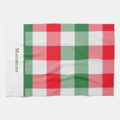 Kleurrijke moderne witte rode buffelplaat theedoek (Horizontaal)