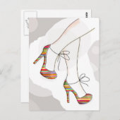 Kleurrijke modieuze schoenen briefkaart (Voorkant / Achterkant)