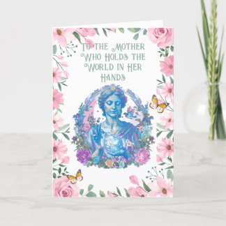 Kleurrijke Moeder Aarde Illustratie Feestdagen Kaart