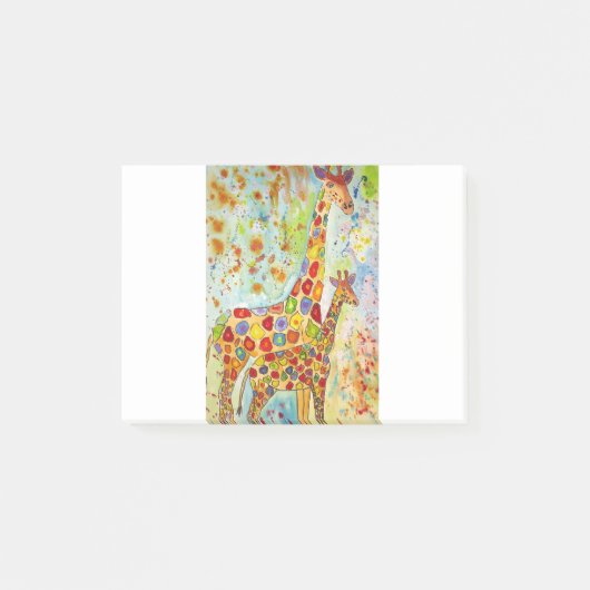 Kleurrijke moeder en Baby Giraffes Post-it® Notes (Voorkant)