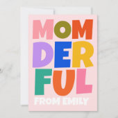 Kleurrijke moederdag foto kaart (Voorkant)
