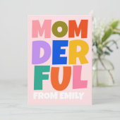 Kleurrijke moederdag foto kaart (Staand voorkant)