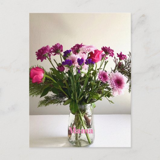 Kleurrijke Moederdag Mama Boeket + aangepaste opti Briefkaart (Voorkant)