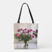 Kleurrijke Moederdag Mama Boeket + aangepaste opti Tote Bag (Achterkant)