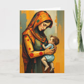 kleurrijke Moederdag | Mama en Baby Kaart (Voorkant)