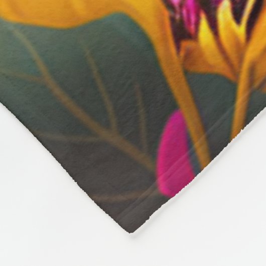 Kleurrijke moederkat en glazen flenderen fleece deken (Hoek)