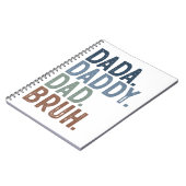 KLEURRIJKE MOEDIGE DADA PAPPIE PAA FEESTDAG VOOR D NOTITIEBOEK (Linkerzijde)