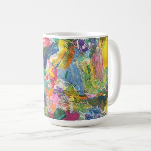 Kleurrijke Mok Esthetische Abstracte Tea Coffee Cu (Voorkant rechts)