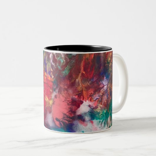 Kleurrijke Mok Hippie Tie Dye Groovy Coffee Mok (Voorkant rechts)