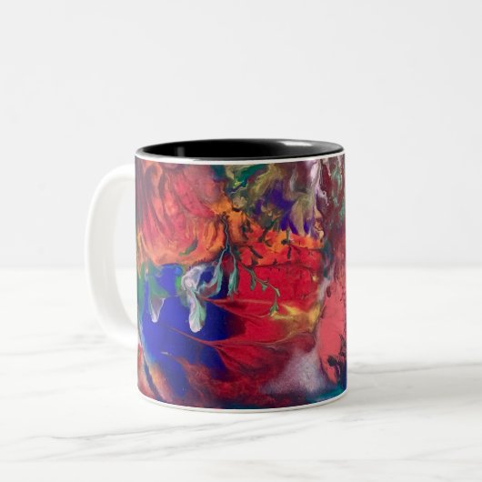 Kleurrijke Mok Hippie Tie Dye Groovy Coffee Mok (Voorkant links)