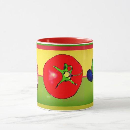 Kleurrijke Mok met avocado ui en tomaat (Midden)