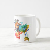 Kleurrijke Mok met giraffe (Voorkant rechts)