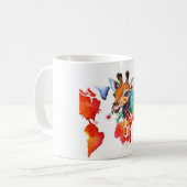 Kleurrijke Mok met giraffe (Voorkant links)
