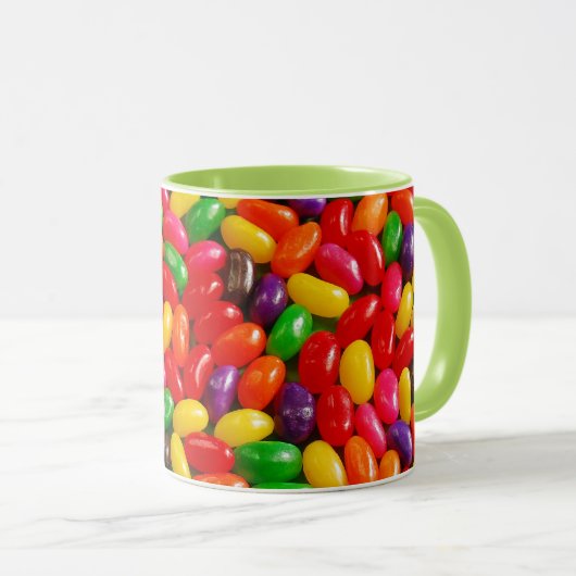 Kleurrijke mok van jellyboon (Voorkant rechts)