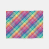 Kleurrijke molenregenboogstrips fleece deken (Voorkant (Horizontaal))