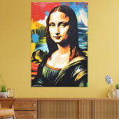 Kleurrijke Mona Lisa Canvas Afdruk (Insitu (Woonkamer))