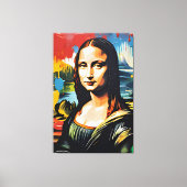 Kleurrijke Mona Lisa Canvas Afdruk (Voorkant)