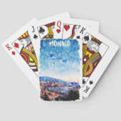 Kleurrijke Monaco Franse Rivièra schilderij Pokerkaarten (Achterkant)