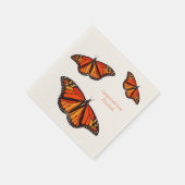 Kleurrijke Monarch Butterflies aangepaste bericht Servet (Hoek)