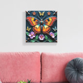 Kleurrijke Monarch Canvas Afdruk (Insitu (Woonkamer))