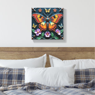 Kleurrijke Monarch Canvas Afdruk