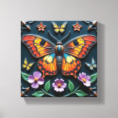 Kleurrijke Monarch Canvas Afdruk (Voorkant)
