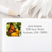 Kleurrijke monarchvlinder, gepersonaliseerd etiket (Insitu)