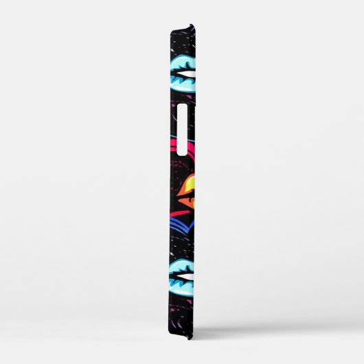 kleurrijke mond en hart Case-Mate iPhone case (Achterkant / Rechts)