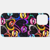 kleurrijke mond en hart Case-Mate iPhone case (Achterkant / Rechts)