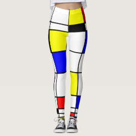 Kleurrijke Mondriaan Art Stijlvolle Patroon Leggings