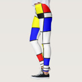 Kleurrijke Mondriaan Art Stijlvolle Patroon Leggings (Links)