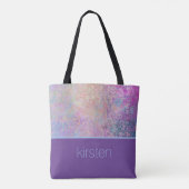 Kleurrijke Monogram Geborduurd Tote Bag (Achterkant)