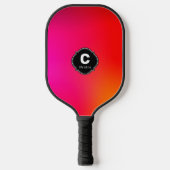 Kleurrijke Monogram Naam Pickleball Paddle (Voorkant)