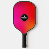 Kleurrijke Monogram Naam Pickleball Paddle (Achterkant)