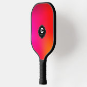 Kleurrijke Monogram Naam Pickleball Paddle (Links)
