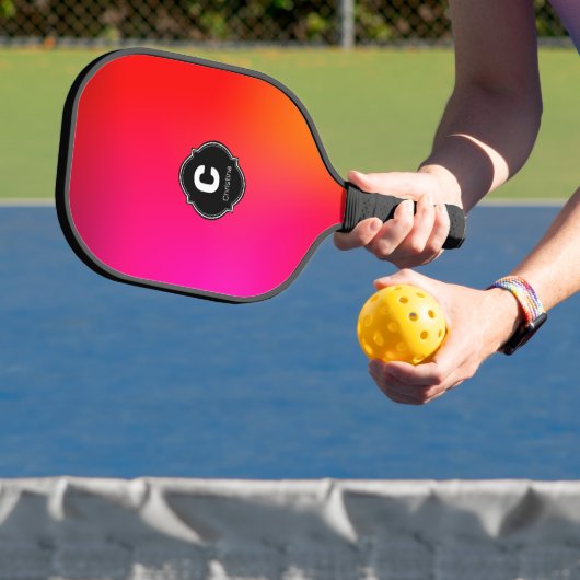 Kleurrijke Monogram Naam Pickleball Paddle (Insitu)