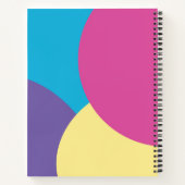 Kleurrijke Monogram Naam Schetsboek Notitieboek (Achterkant)