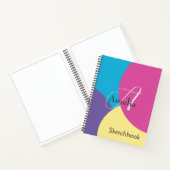 Kleurrijke Monogram Naam Schetsboek Notitieboek (Binnen)