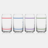 Kleurrijke Monogrammed Drinkware Set Kan Glas (Rechts)