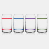 Kleurrijke Monogrammed Drinkware Set Kan Glas (Links)