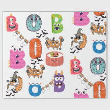 Kleurrijke Monster "BOO" Halloween Cartoon Design