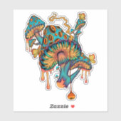 Kleurrijke Monster Paddenstoelen Sticker (Vel)