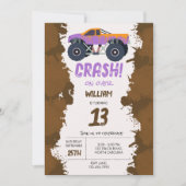 Kleurrijke Monster Trucks Racing Kids Verjaardagsf Kaart (Voorkant)