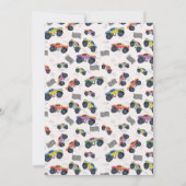 Kleurrijke Monster Trucks Racing Kids Verjaardagsf Kaart (Achterkant)