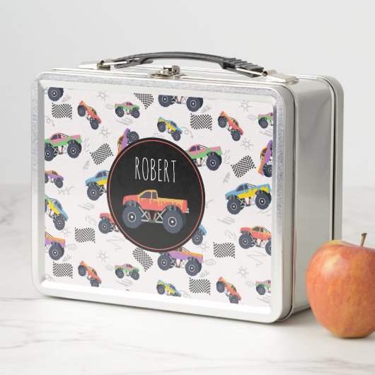 Kleurrijke Monster Trucks Racing Kinder aangepaste (In situ)