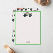 Kleurrijke Monster Trucks Racing Kinder aangepaste Notitiekaartje (Voorkant / Achterkant in situ)