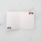 Kleurrijke Monster Trucks Racing Kinder Patroon Kaart (Binnen)